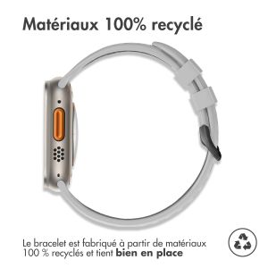 iMoshion ﻿Boucle de bracelet de sport en silicone Apple Watch Series 1-9 / SE / Ultra (2) - 42/44/45/49 mm - Gris / Noir