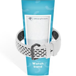 iMoshion ﻿Boucle de bracelet de sport en silicone Apple Watch Series 1-9 / SE / Ultra (2) - 42/44/45/49 mm - Blanc / Noir