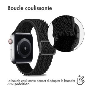 iMoshion Bande élastique en nylon Apple Watch Series 1-9 / SE - 38/40/41mm - Noir