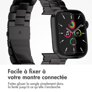 iMoshion Bracelet en acier Apple Watch Series 1-9 / SE - 38/40/41 mm - Noir