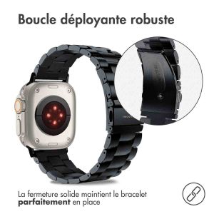 iMoshion Bracelet en acier Apple Watch Series 1-9 / SE / Ultra (2) - 42/44/45/49 mm - Noir