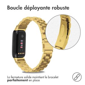 iMoshion Bracelet en acier Fitbit Luxe - Dorée