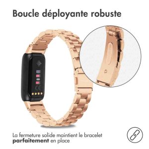 iMoshion Bracelet en acier Fitbit Luxe - Rose Dorée