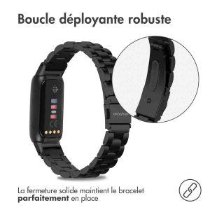 iMoshion Bracelet en acier Fitbit Luxe - Noir