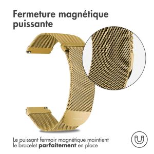 iMoshion Bracelet magnétique milanais - Connexion universelle de 20 mm - Taille S - Dorée