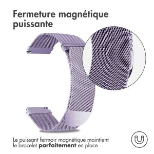 iMoshion Bracelet magnétique milanais - Connexion universelle de 20 mm - Taille S - Violet