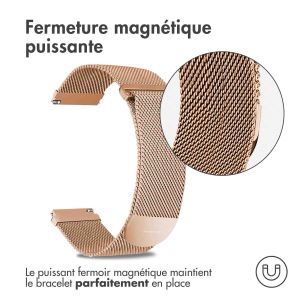 iMoshion Bracelet magnétique milanais - Connexion universelle de 20 mm - Taille S - Rose Dorée