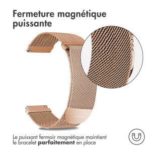 iMoshion Bracelet magnétique milanais - Connexion universelle de 22 mm - Taille S - Rose Dorée