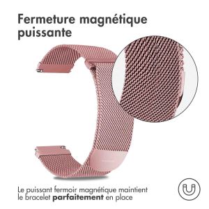 iMoshion Bracelet magnétique milanais - Connexion universelle de 22 mm - Taille S - Rose