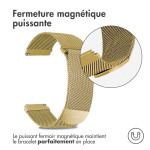 iMoshion Bracelet magnétique milanais - Connexion universelle de 22 mm - Taille M - Dorée