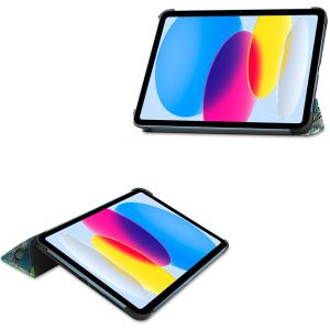 iMoshion Coque tablette Trifold iPad 10 (2022) 10.9 pouces - Plante verte