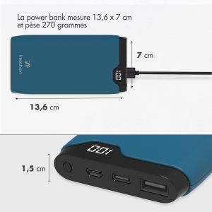 iMoshion Batterie externe - 10.000 mAh - Quick Charge et Power Delivery - Bleu
