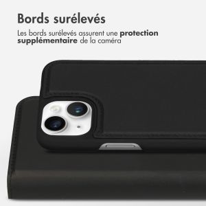 Accezz Étui de téléphone portefeuille en cuir de qualité supérieure 2 en 1 iPhone 14 - Noir
