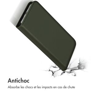 Accezz Étui de téléphone Slim Folio en cuir de qualité supérieure iPhone 14 Pro - Vert