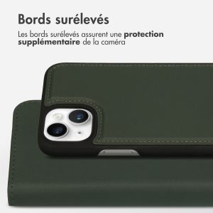 Accezz Étui de téléphone portefeuille en cuir de qualité supérieure 2 en 1 iPhone 14 Plus - Vert