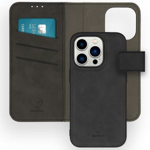 iMoshion Etui de téléphone de type portefeuille de luxe 2-en-1 amovible iPhone 14 Pro - Noir