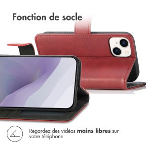 iMoshion Étui de téléphone portefeuille Luxe iPhone 14 - Rouge