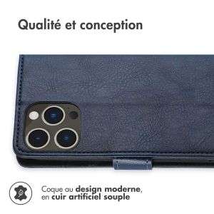 iMoshion Étui de téléphone portefeuille Luxe iPhone 14 Pro Max - Bleu foncé