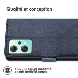 iMoshion Étui de téléphone portefeuille Luxe OnePlus Nord CE 2 Lite 5G - Bleu foncé