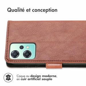 iMoshion Étui de téléphone portefeuille Luxe OnePlus Nord CE 2 Lite 5G - Brun
