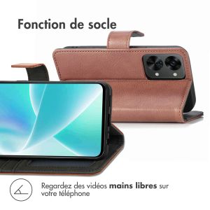 iMoshion Étui de téléphone portefeuille Luxe OnePlus Nord 2T - Brun