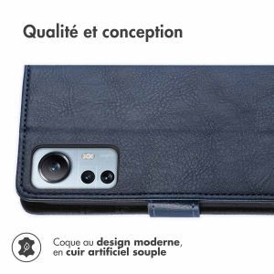 iMoshion Étui de téléphone portefeuille Luxe Xiaomi 12 Lite - Bleu foncé