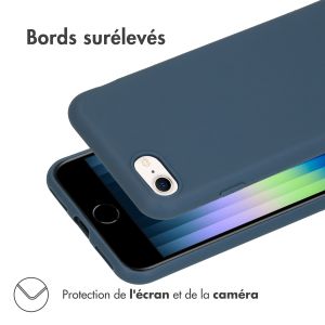 iMoshion Coque Couleur iPhone SE (2022 / 2020) / 8 / 7 - Bleu foncé