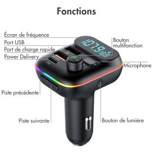 iMoshion L'émetteur FM USB-C et Quick Charge - Noir