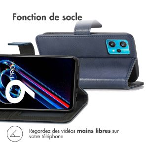 iMoshion Étui de téléphone portefeuille Luxe Realme 9 Pro Plus - Bleu foncé