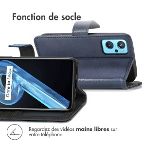 iMoshion Étui de téléphone portefeuille Luxe Realme 9i - Bleu foncé