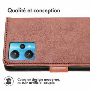 iMoshion Étui de téléphone portefeuille Luxe Realme 9 Pro - Brun