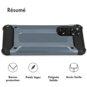 iMoshion Coque Rugged Xtreme Xiaomi Redmi Note 11 (4G) / Note 11S (4G) - Bleu foncé
