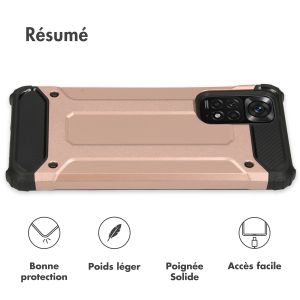 iMoshion Coque Rugged Xtreme Xiaomi Redmi Note 11 (4G) / Note 11S (4G) - Rose Dorée