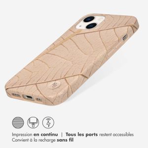 Selencia Aurora Coque Fashion iPhone 13 - ﻿Coque durable - 100 % recyclée - Earth Leaf Beige
