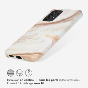 Selencia Aurora Coque Fashion Samsung Galaxy A33 - ﻿Coque durable - 100 % recyclée - Marbre Blanc