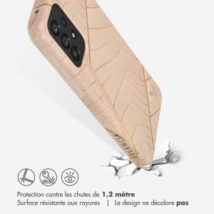 Selencia Aurora Coque Fashion Samsung Galaxy A33 - ﻿Coque durable - 100 % recyclée - Earth Leaf Beige