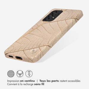 Selencia Aurora Coque Fashion Samsung Galaxy A53 - ﻿Coque durable - 100 % recyclée - Earth Leaf Beige