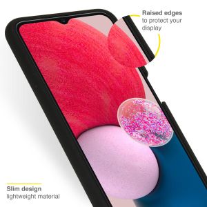 Accezz Coque Liquid Silicone Samsung Galaxy A13 (4G) - Noir