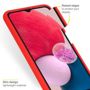 Accezz Coque Liquid Silicone Samsung Galaxy A13 (4G) - Rouge