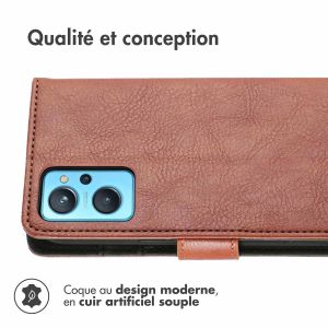 iMoshion Étui de téléphone portefeuille Luxe Oppo A96 - Brun