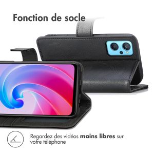 iMoshion Étui de téléphone portefeuille Luxe Oppo A96 - Noir