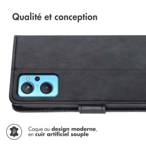 iMoshion Étui de téléphone portefeuille Luxe Oppo A76 (4G) - Noir