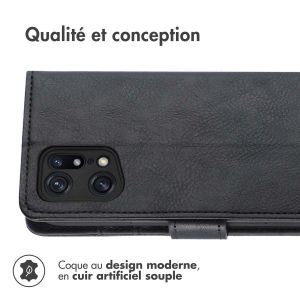 iMoshion Étui de téléphone portefeuille Luxe Oppo Find X5 5G - Noir