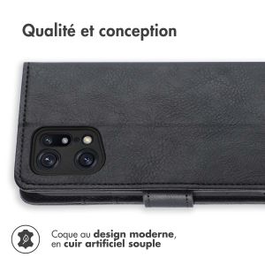 iMoshion Étui de téléphone portefeuille Luxe Oppo Find X5 Pro 5G - Noir