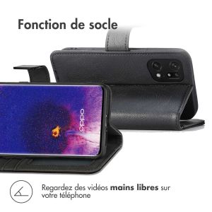 iMoshion Étui de téléphone portefeuille Luxe Oppo Find X5 Pro 5G - Noir