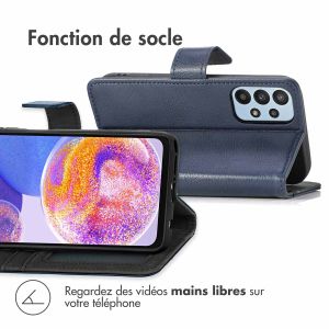 iMoshion Étui de téléphone portefeuille Luxe Samsung Galaxy A23 (5G) - Bleu foncé
