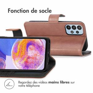 iMoshion Étui de téléphone portefeuille Luxe Samsung Galaxy A23 (5G) - Brun