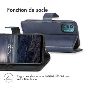 iMoshion Étui de téléphone portefeuille Luxe Nokia G11 / G21 - Bleu foncé