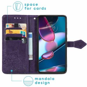 iMoshion Etui de téléphone portefeuille Mandala Motorola Edge 30 Pro / Edge Plus (2022) - Violet