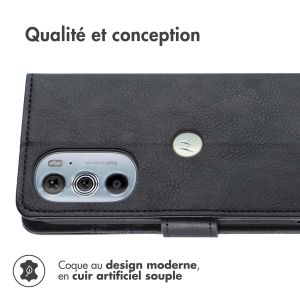 iMoshion Étui de téléphone portefeuille Motorola Edge 30 Pro / Edge Plus (2022) - Noir
